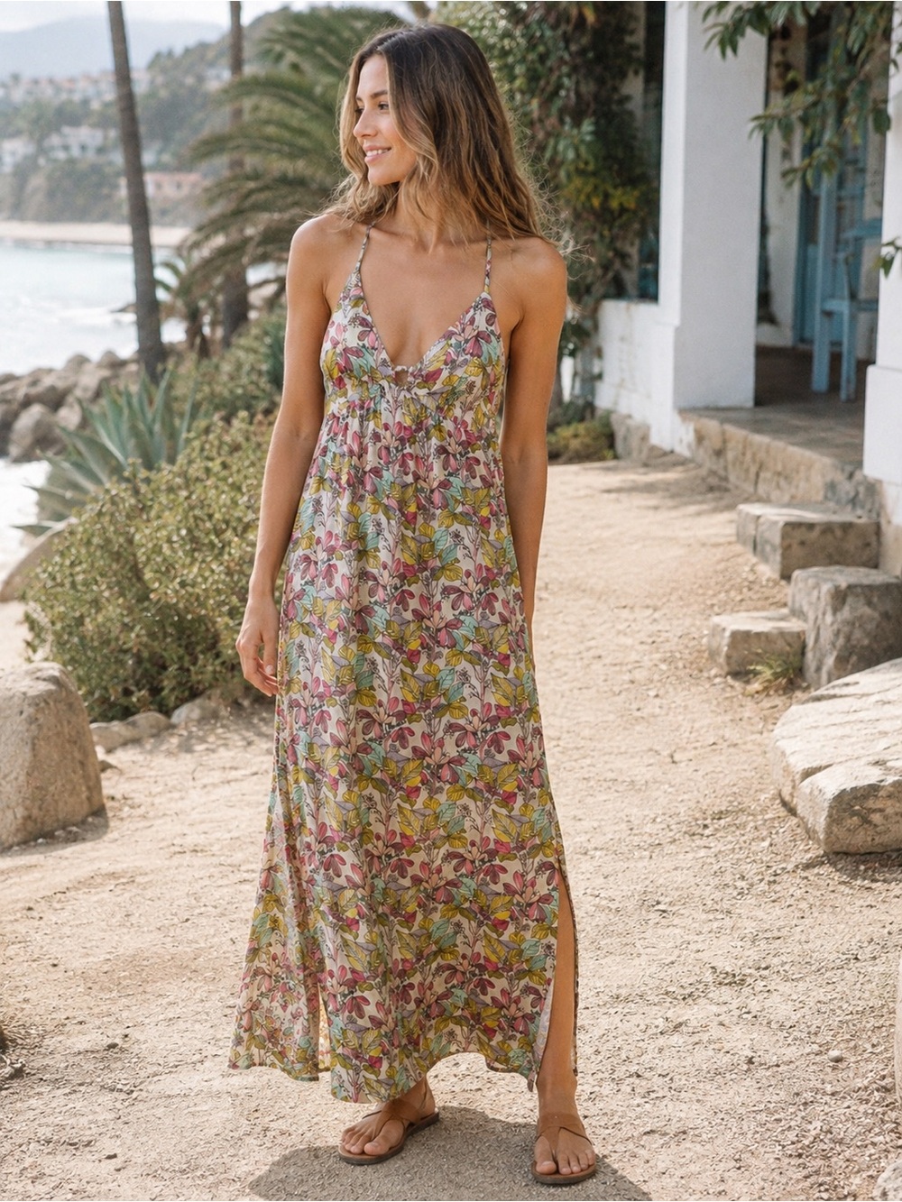 Patagonia Pataloha Strappy Floral Maxi Dress XS